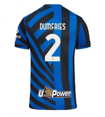 Inter Milan Denzel Dumfries #2 Hjemmebanetrøje 2024-25 Kort ærmer